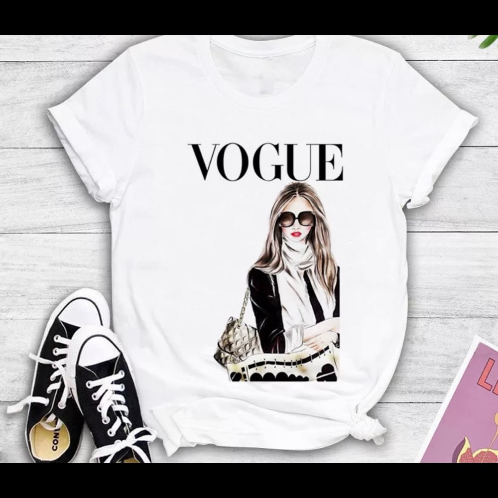 💄 Vogue T Shirt Women 👄 90s Fashion Top